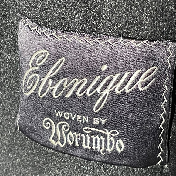 Vintage Black: Ebonique Warumbo Wool Dress Coat size L - Picture 5 of 6